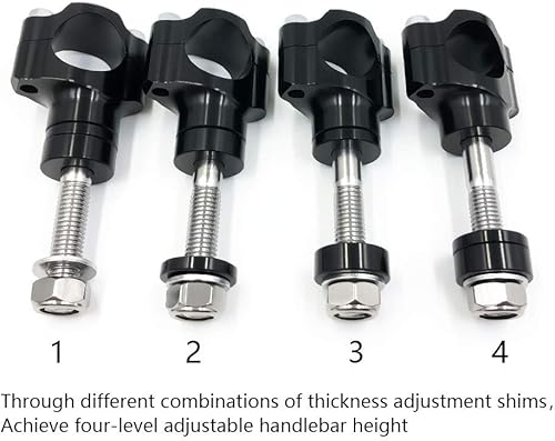 OTOM Abrazadera de manillar de motocicleta CNC Abrazaderas de barra de aleación de aluminio 1.102 in o 1 18 pulgadas para CR WR KXF RMZ CRF