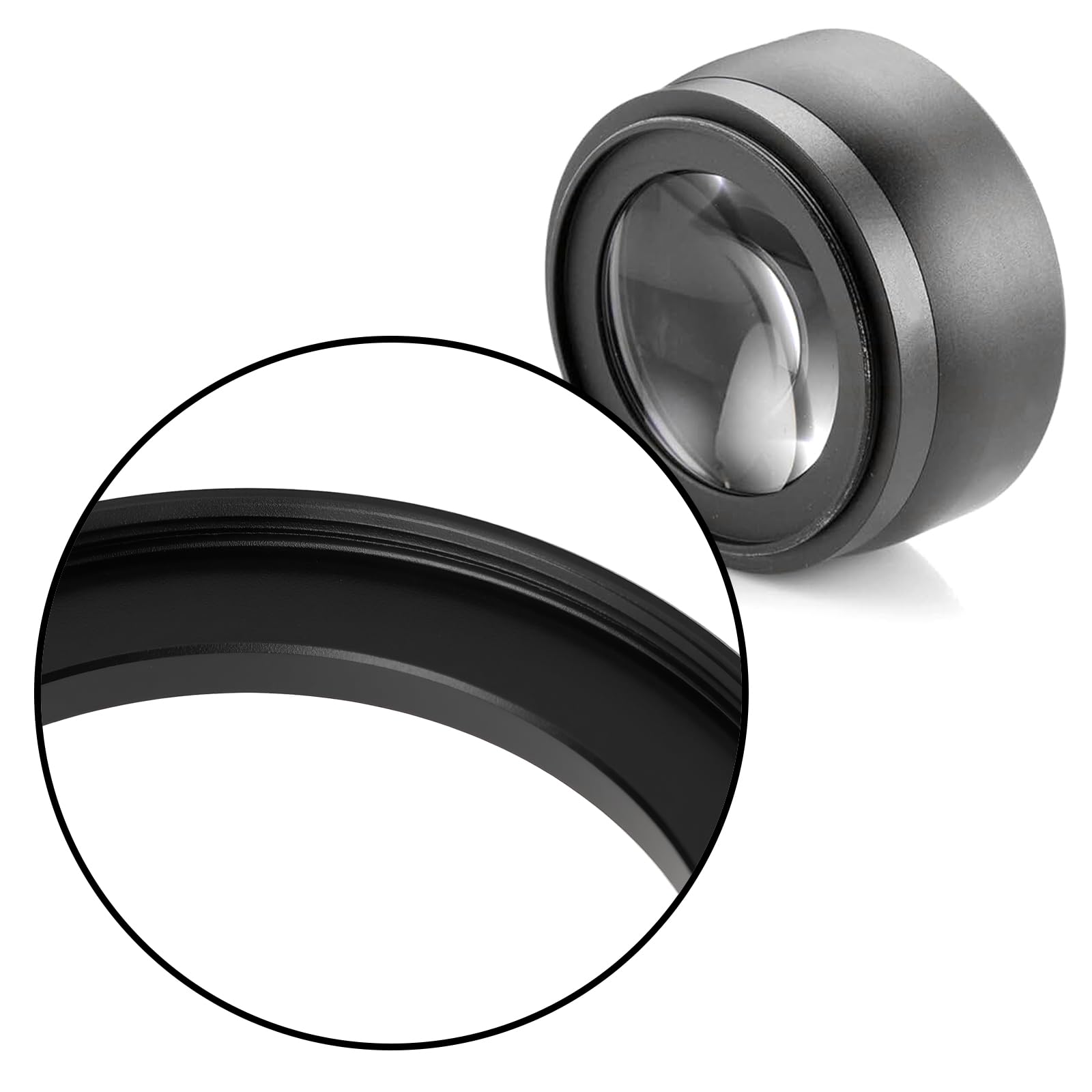 SG Store Pierścień adaptera gwintu filtra obiektywu, 43 mm, gwint zewnętrzny do gwintu wewnętrznego 52 mm, pasuje do aparatów o rozmiarze obiektywu 43 mm