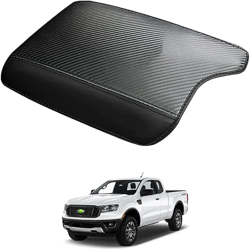 Autorder Funda de consola central, ajuste personalizado para Ford Ranger 2023 2022 2021 2020 2019, accesorios para reposabrazos y protectores