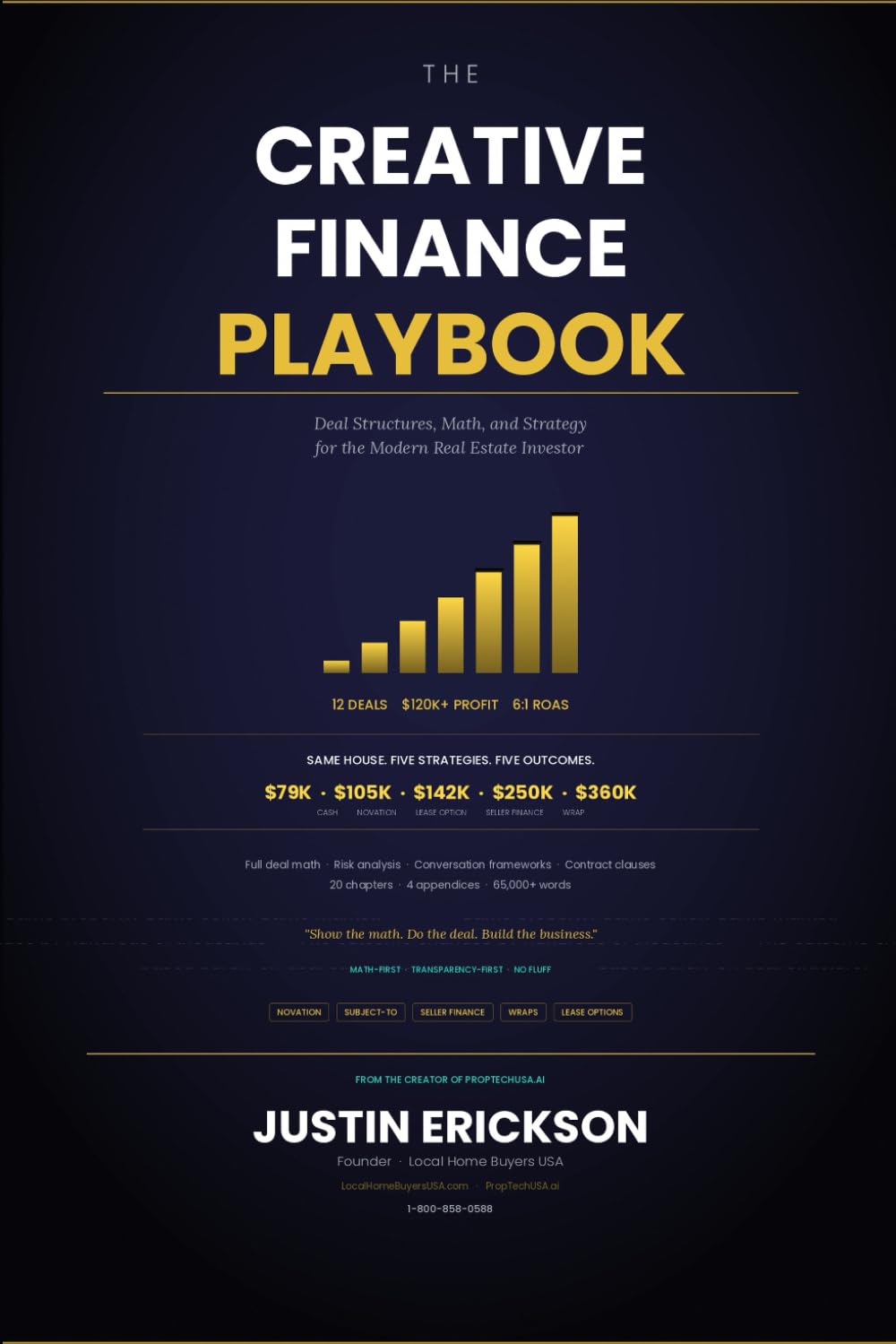 Title: The Creative Finance Playbook: Deal Structures, Math, and Strategy for the Modern Real Estate Investor: The Complete Guide to Novation, Subject-To, Seller Financing, Wraps, and Lease Options