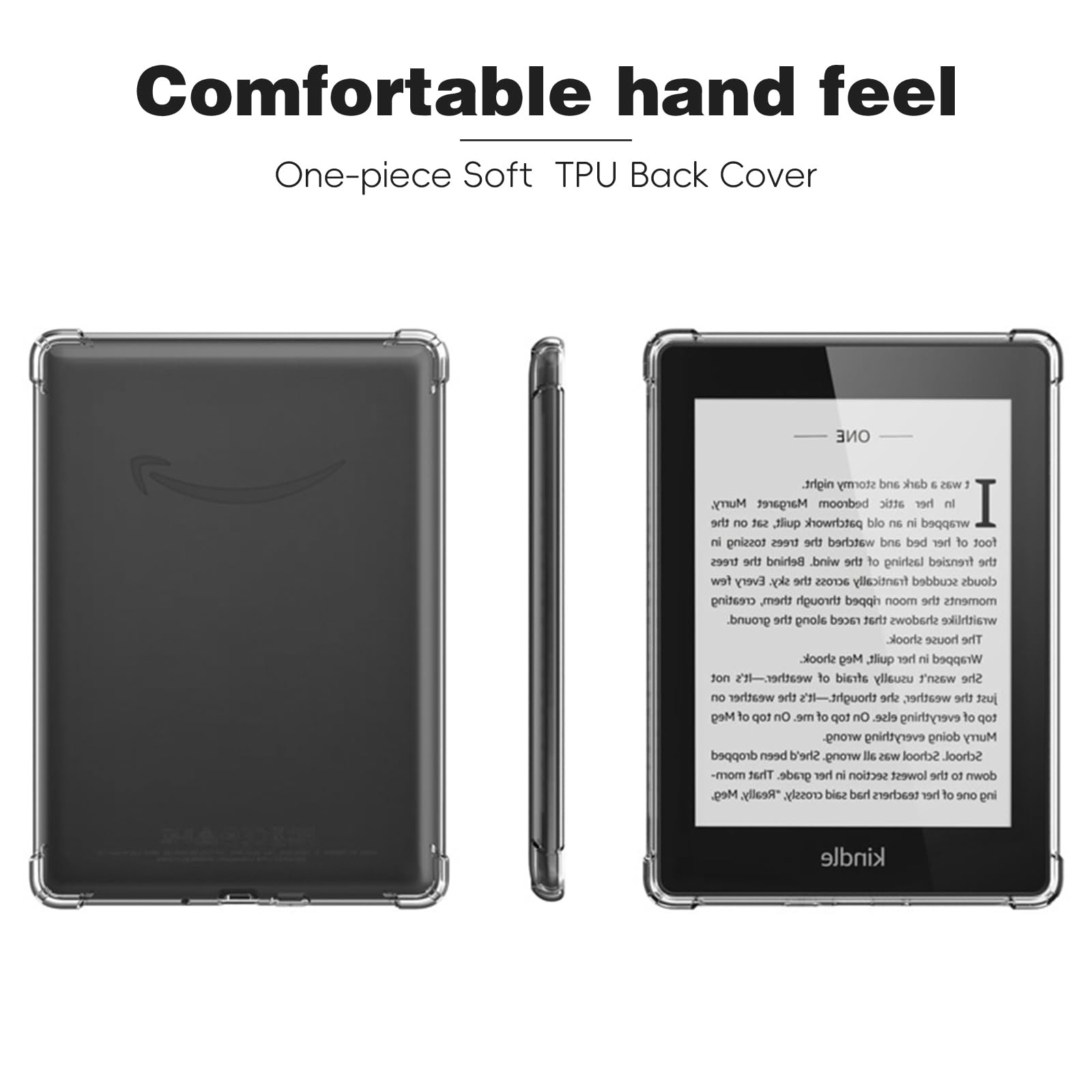 SSKHE Etui na Kindle, przezroczyste etui do 6" Kindle 11 generacji 2022 (model C2V2L3), lekkie i odporne na zarysowania silikonowe etui