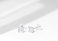 Vista 2 de Tienda Collection Pendientes de tuerca cuadrados con circonita Swarovski