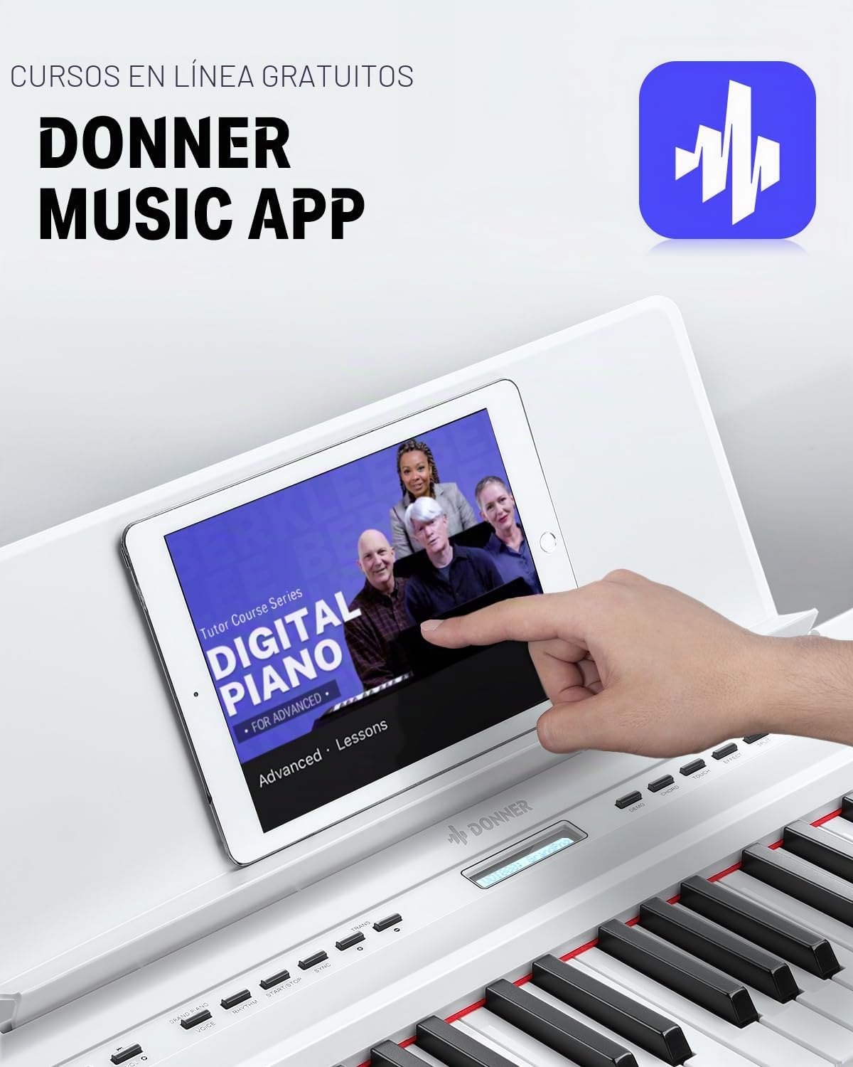 Donner DEP-20 Piano digital (88 teclas, 88 teclas, mecanismo de martillo), color blanco
