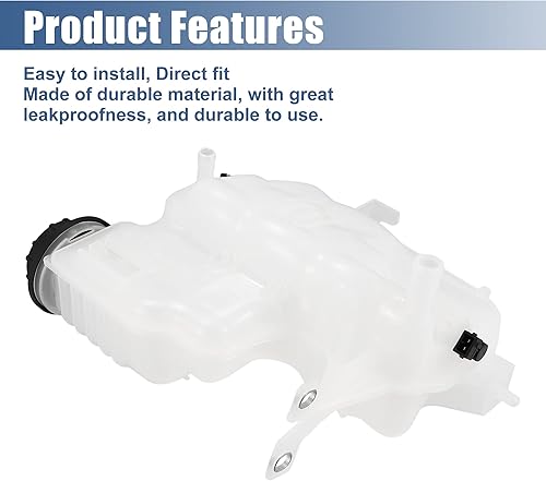 Miniatura 7 de X AUTOHAUX 1 Unidades Refrigerante Radiador Depósito Depósito LR020367 Refrigerante Desbordamiento Expansión Botella con Tapa y Sensor para Land