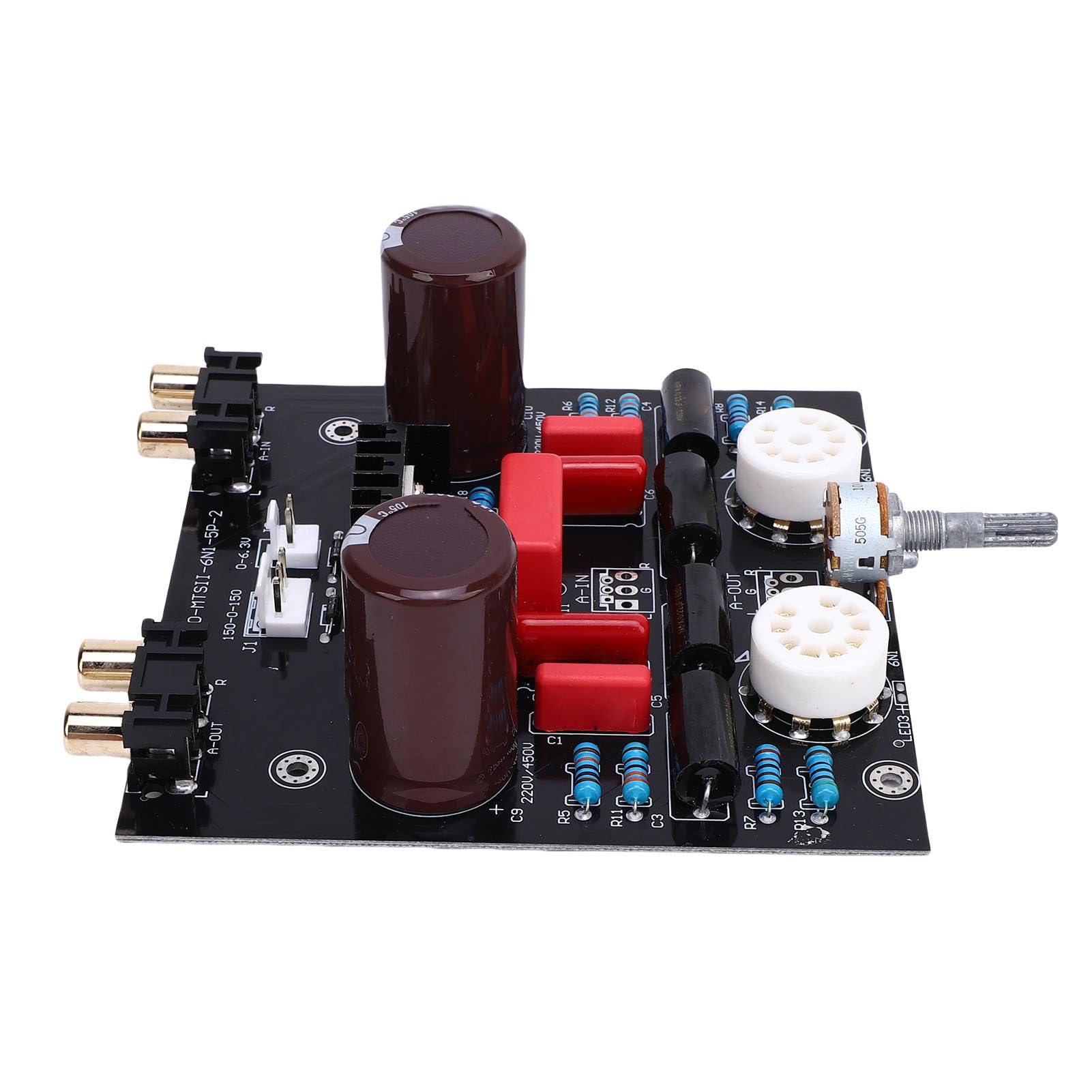 Cocoarm Modulo Preamplificatore Valvolare Elettronico Circuito Preamplificatore Valvolare PCB con Terminali Placcati Oro 12 X 12 Cm Design Modulare Senza Saldature per Appassionati di Audio