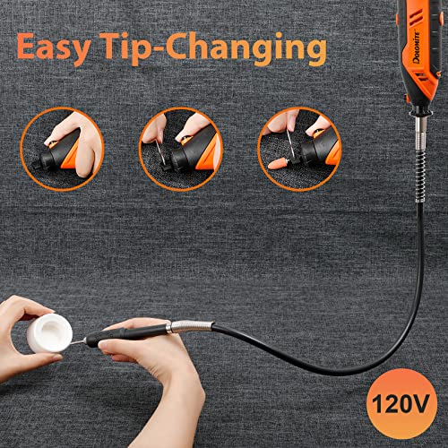 Dolomite Rotary Tool Kit With 180 Accessories,6-Speed Variable Rotary With Flex Shaft,Grinder,Sander,Polisher And Engraver,Perfect For Cutting,Wood Carving,Engraving,Polishing #TOP5