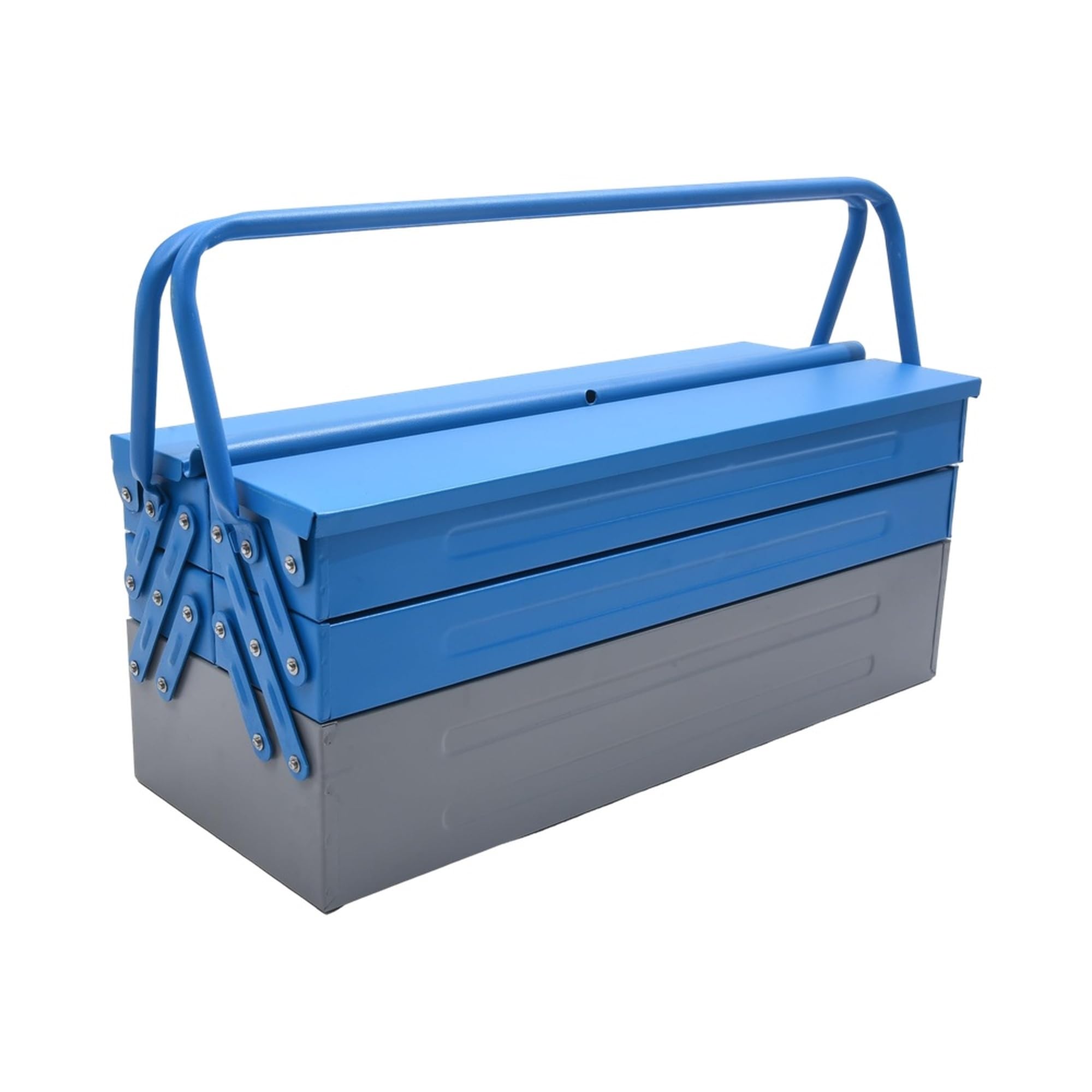 Taparia CTB 2105 Cantilever Tool Box with Heavy Gauge Steel Construction (5 Compartments, Blue-Grey)-Rust-Resistant Powder Coated Finish-Wide Tool-Storage-Home, DIY-Multipurpose Organizer-image-49