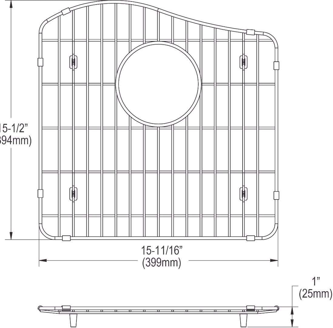 Elkay LKOBG1617SS Stainless Steel Bottom Grid