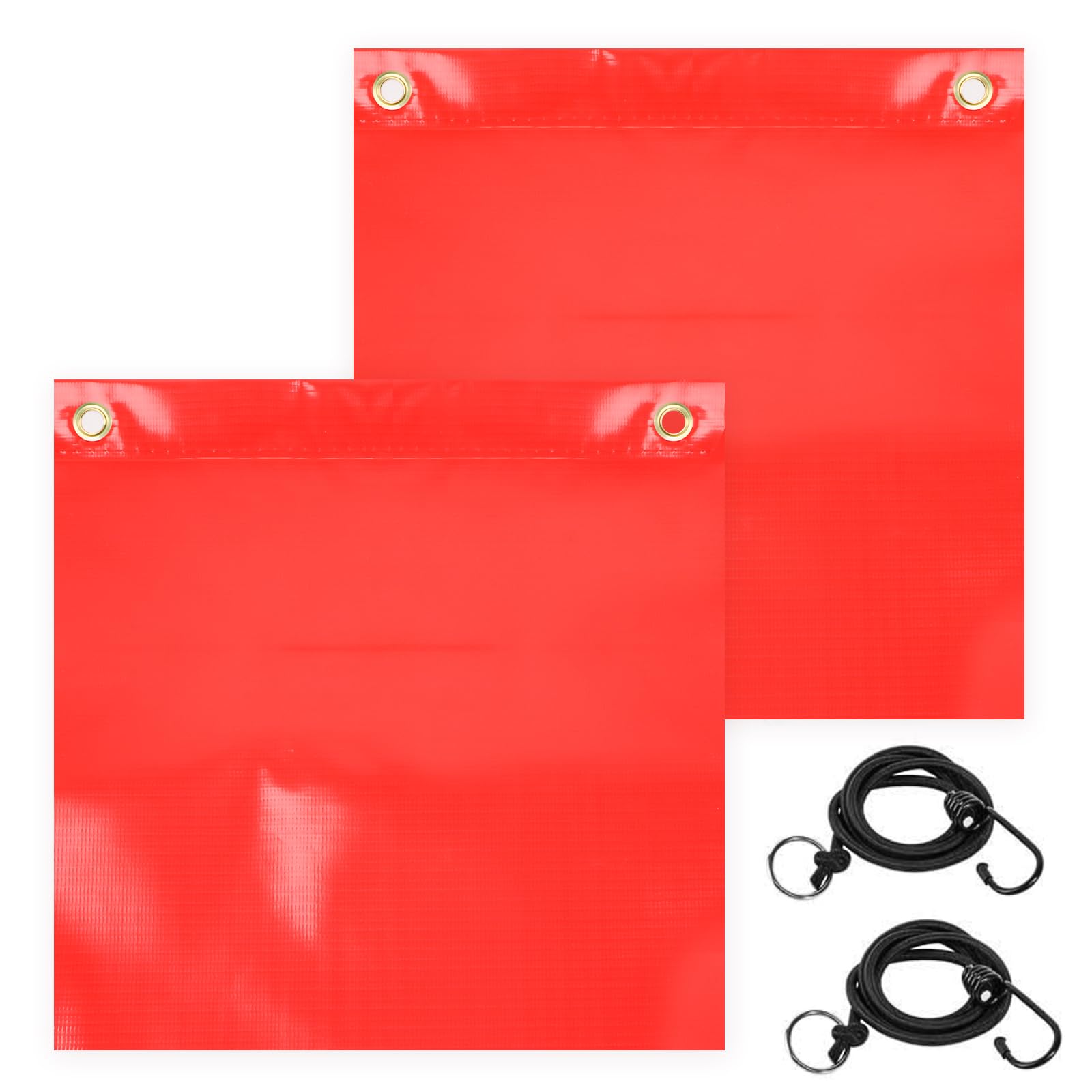 Yooyan 2 Stück Rote Warnflagge, Warnfahne Nach Für Überhängende Lasten Wasserdicht Und Wetterfest, Warnfahne, Notfallwarnflaggen Für Transport Mit Gummiseil, Einsetzbar Baustellen, Verkehrskontrolle