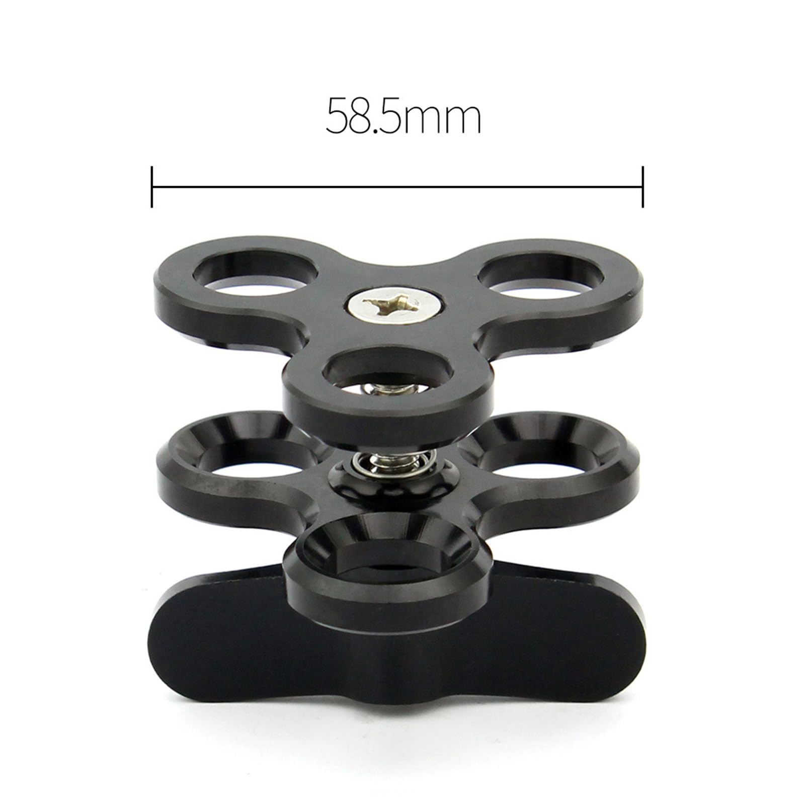 Aluminum Alloy Triple Ball Clamp Mount Diving Butterfly Camera Clip for Underwater Camera Waterproof Case Video Flash