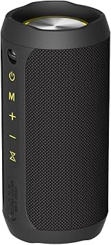 EDUPLINK Bluetooth Speaker, Portable Wireless Speakers, Waterproof IPX7 Speaker, TWS Pairing Stereo, Long Playtime for Home, Travel (Black Waterproof Speaker)