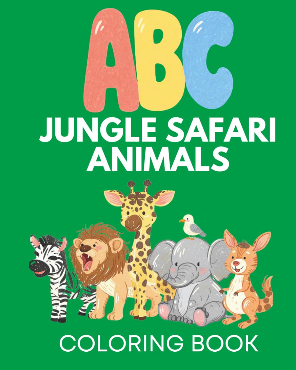 ABC Jungle Safari Animals Coloring Book