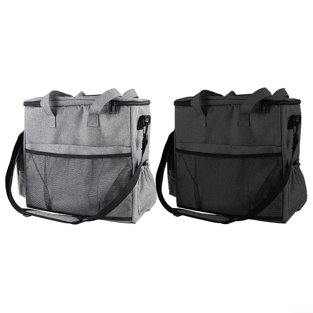Hunde Futtertasche Oxford 2 Behälter 2 Näpfe Schwarz(black)