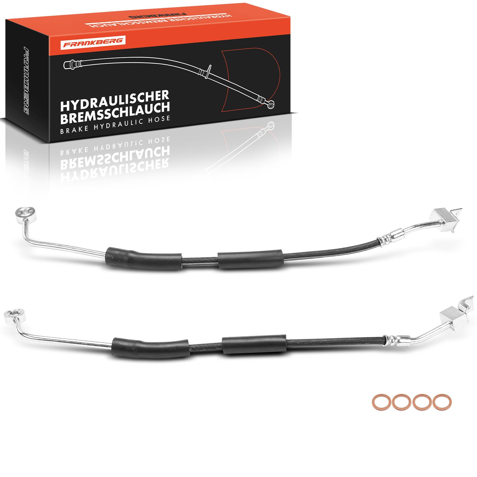 Frankberg 2 mangueras de freno delanteras 52128312AC | Compatible con: Cherokee KJ