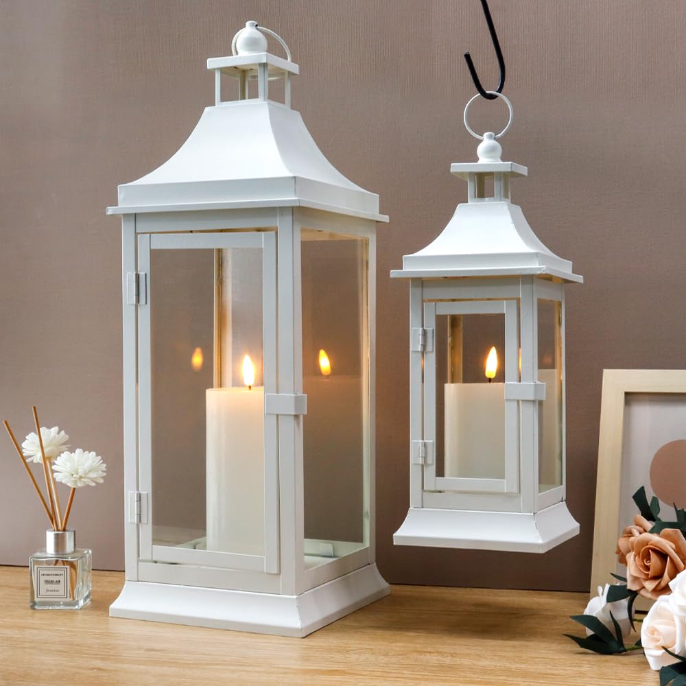 JHY DESIGN Lanterne bianche per esterni