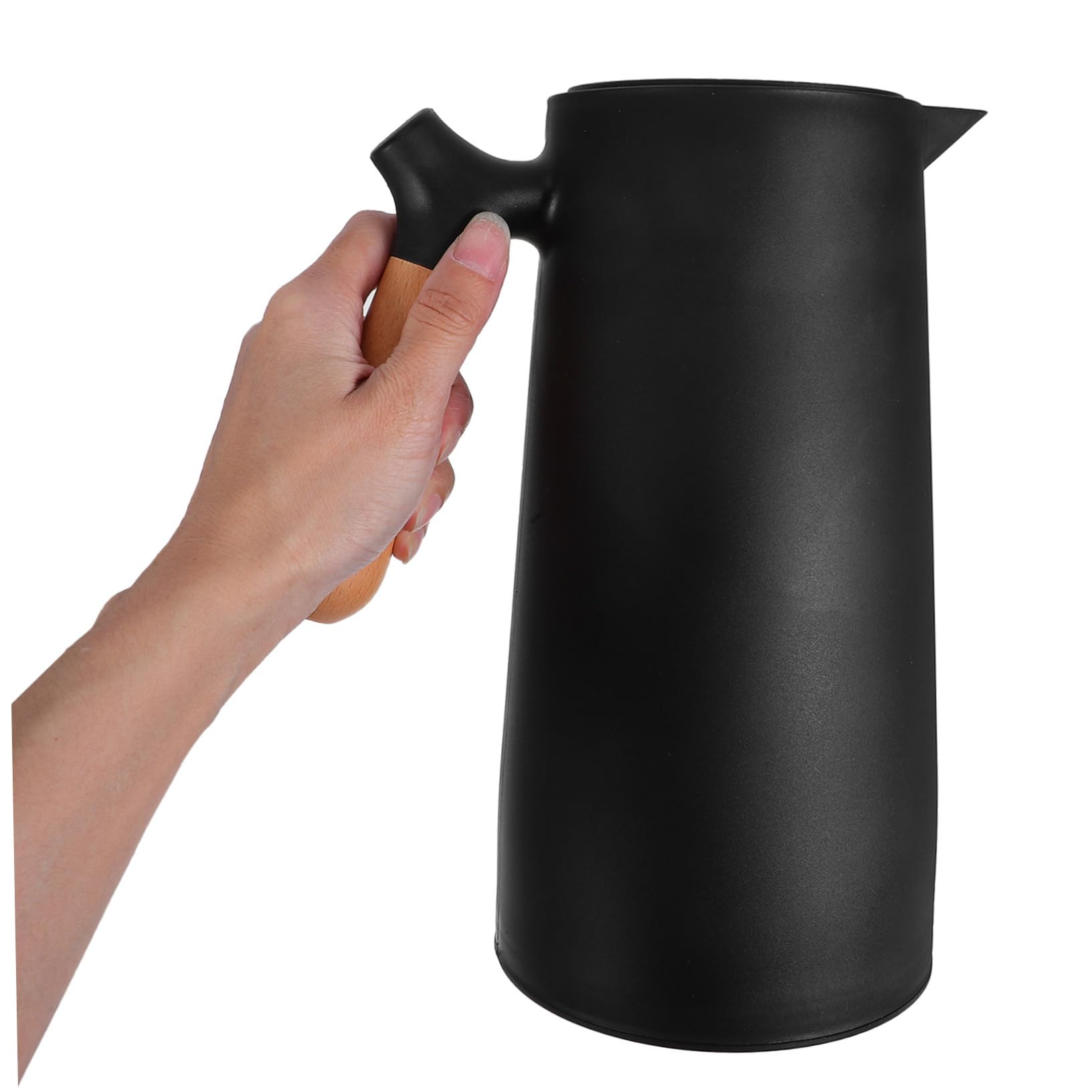 Bouteille Isotherme 1l Noire en Verre Coque Plastique