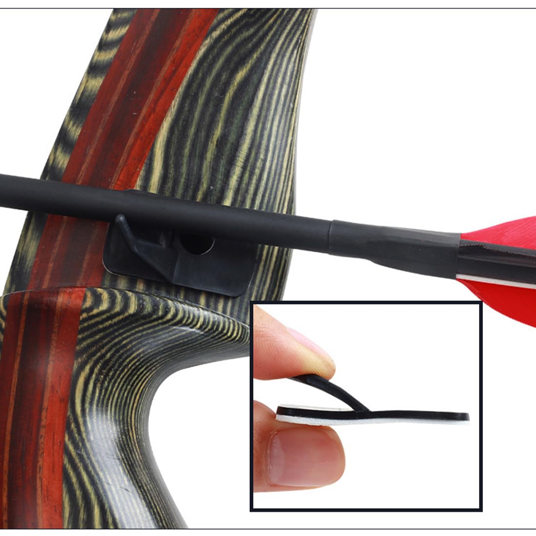 Repose-flèche RH Arc Classique 6pces Plastique Noir Chasse Tir à l'Arc Accessoire Main Droite