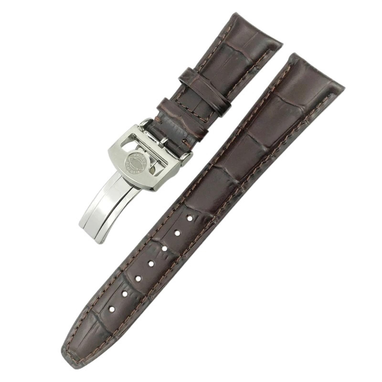 20mm 21mm 22mm estremità curva cinturino in vera pelle di mucca di ricambio per orologi IWC Portugieser PILOT fibbia pieghevole