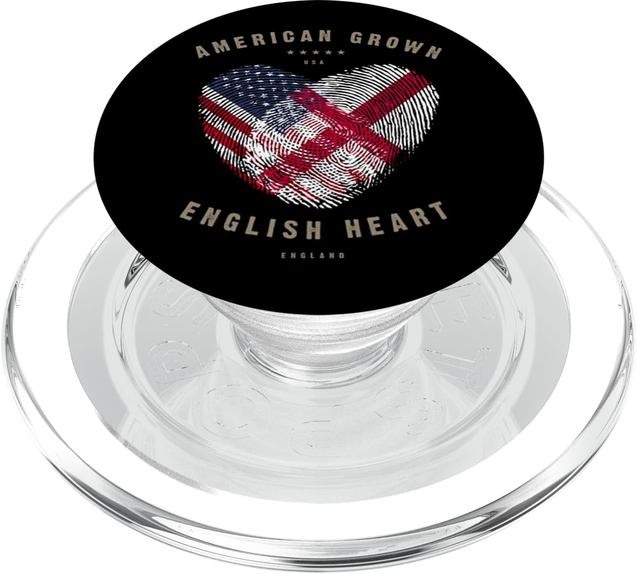 American Grown English Heart Love England Flag PopSockets Grip and Stand for Phones and Tablets PopSockets MagSafe PopGrip for iPhone