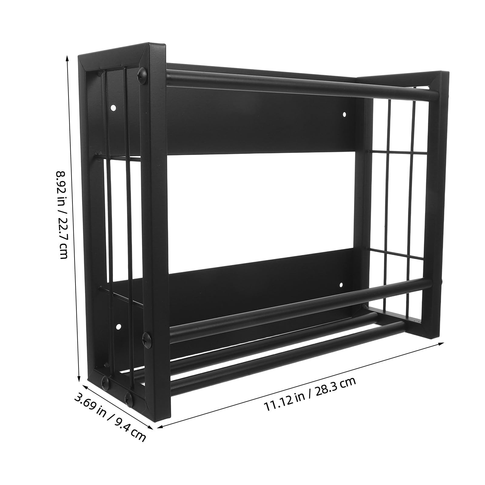 YARNOW Porta Guanti e Utilizzo Struttura Multilivello Magnetico in Ferro Nero per Organizzazione, Facile Installazione per Cucina e Giardinaggio