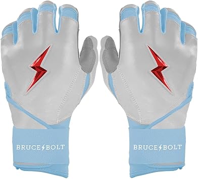 BRUCE BOLT Signature Series Long Cuff Batting Gloves - Pro-Athlete Collection - Adult & Youth Sizes