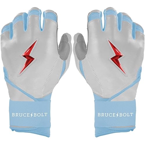 BRUCE BOLT Signature Series Long Cuff Batting Gloves - Pro-Athlete Collection - Adult & Youth Sizes
