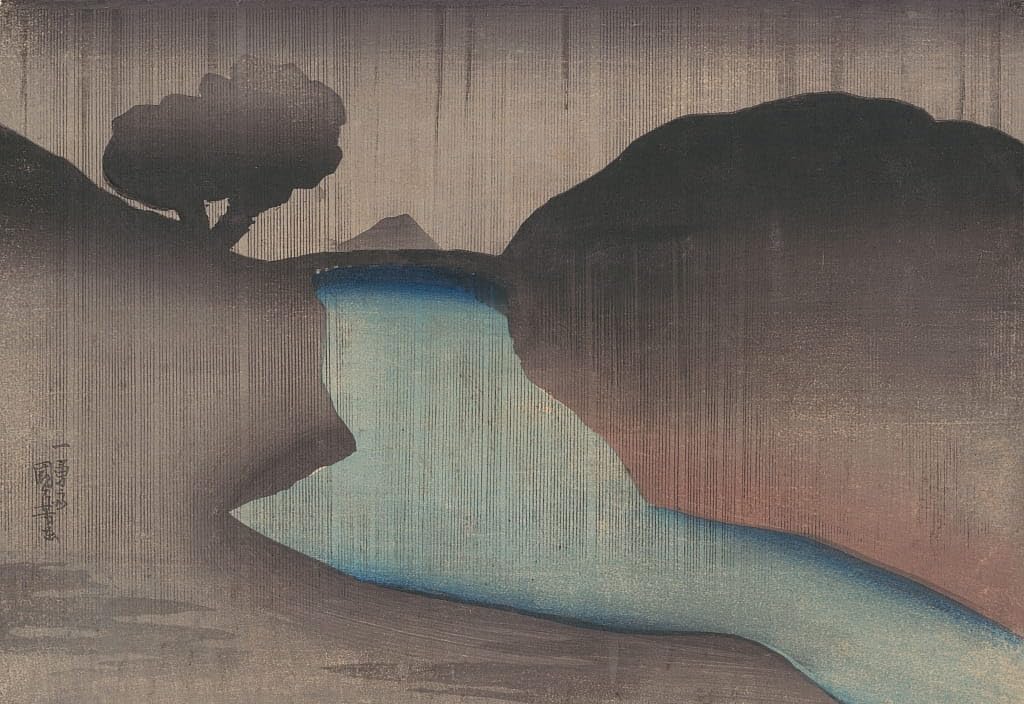 Affiche Ochanomizu sous la pluie Kuniyoshi pour sublimer un mur vide