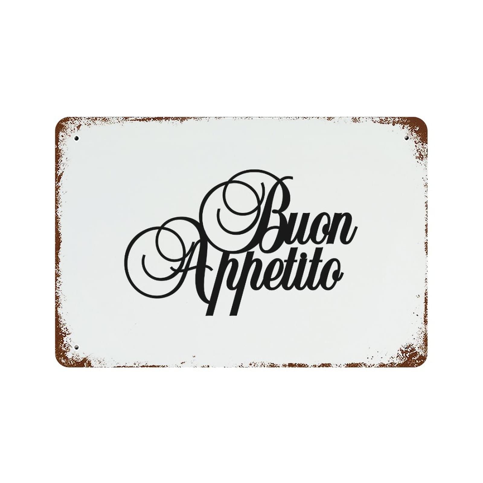 Panneau Buon Appetito cadeau de fête rétro pour pendaison de crémaillère