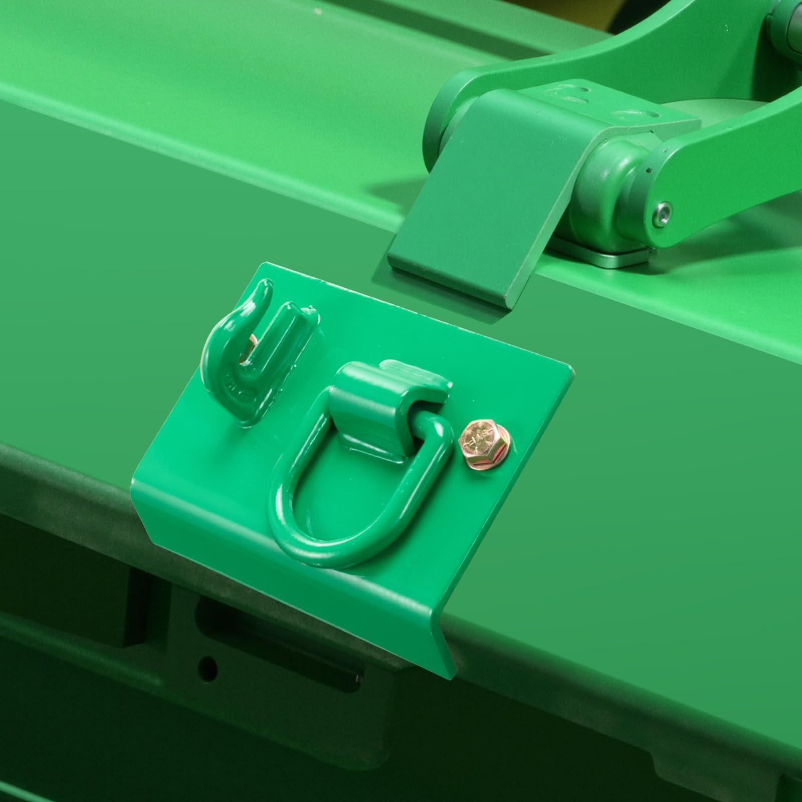VEVOR Ganci per Benna Trattore 7,93 mm 2 Pezzi, con Anello di Ancoraggio Piastre Posteriori, Ganci Presa Acciaio Forgiato Grado 70, Massima Resistenza Rottura 5443 kg per Benna Trattore Camper Verde