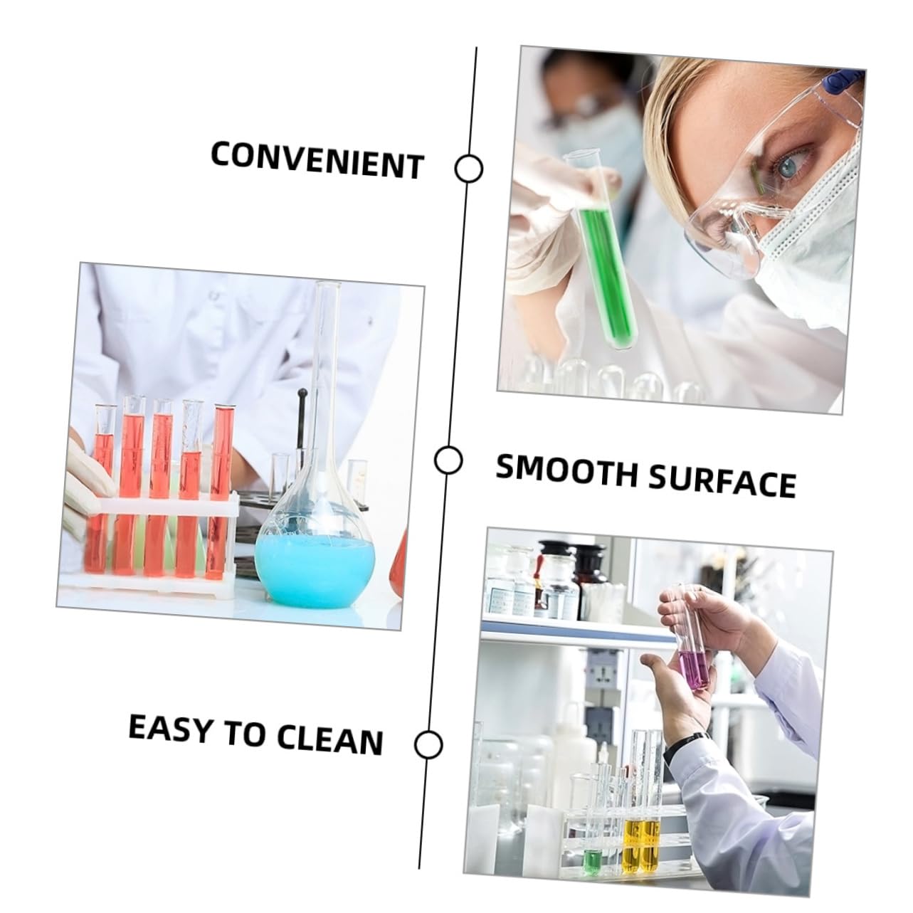 20pezzi Provette Trasparenti Per Laboratorio Tubetti Multiuso Per Esperimenti e Progetti Fai Da Te Per Contenere Liquidi Chimici e Creazioni Artistiche