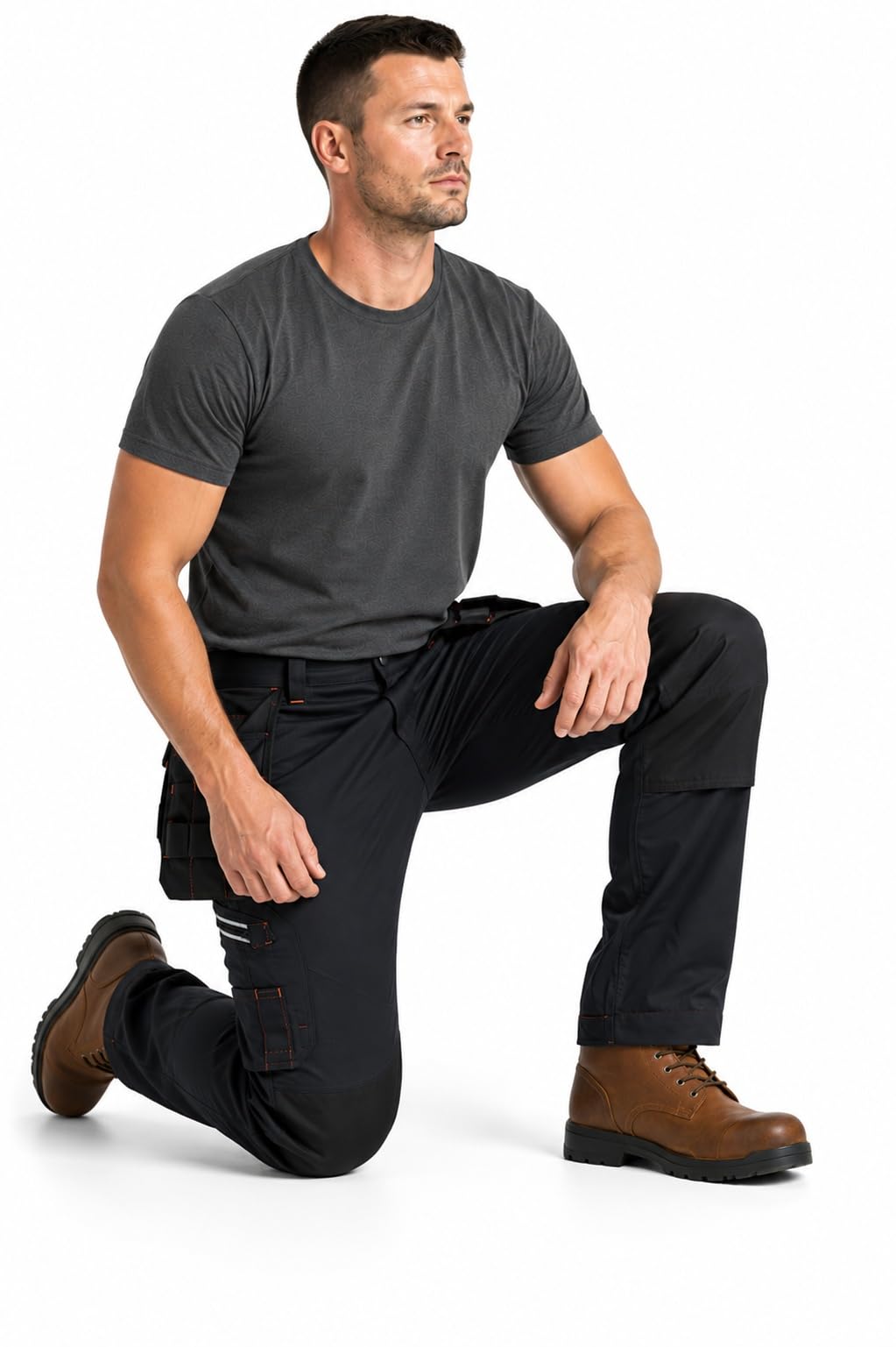 UNBREAKABLE Hombres Professional Workwear Reflex Pro Stretch Holster Negro Premium Pantalones, Negro, 40W x 31L