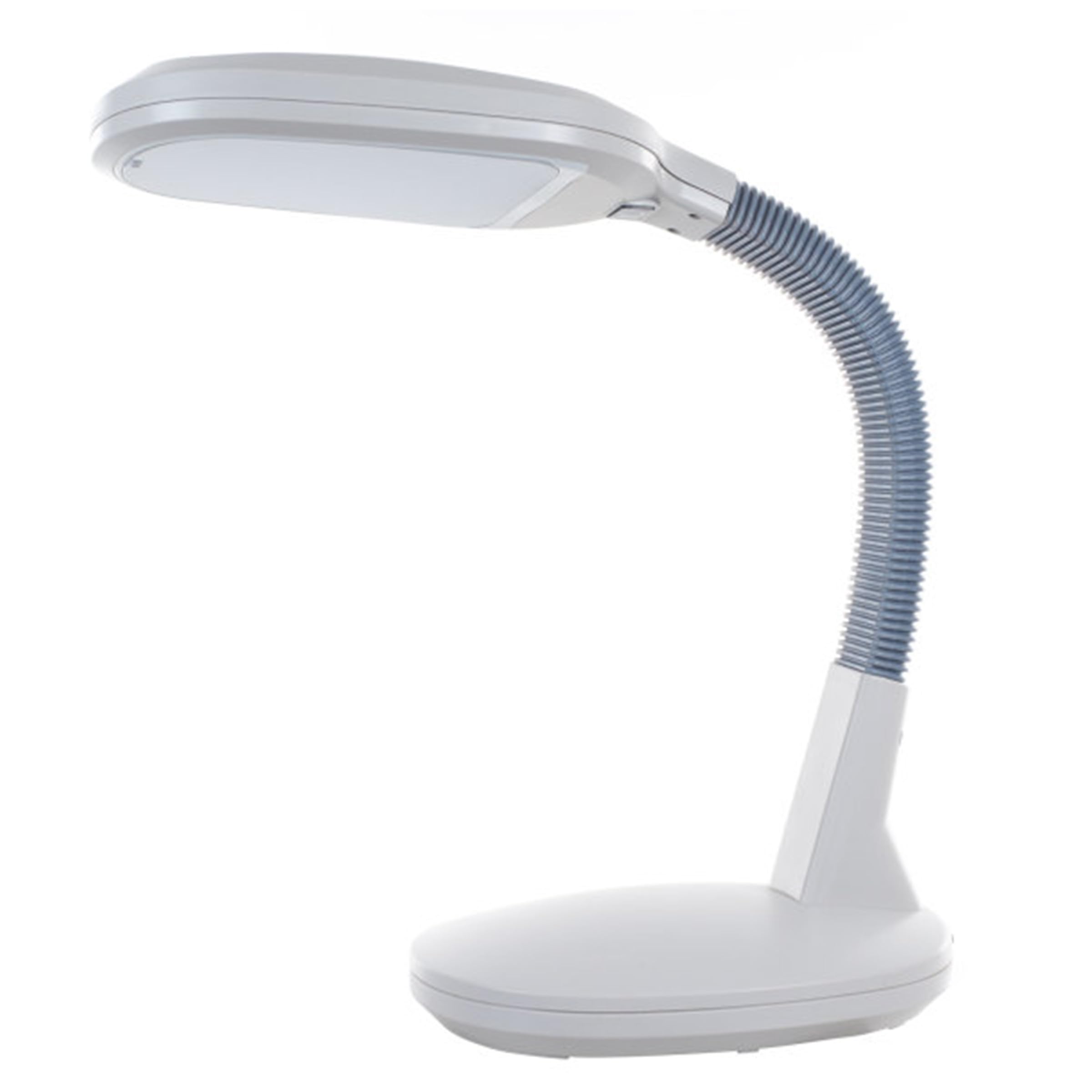 Lavish Home LED Desk Lamp - Sunlight Lamp with Adjustable Gooseneck Arm - Home and Office Desk Lamps Great for Reading and Crafting (White)