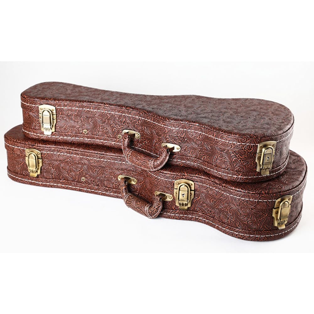 Custodia per ukulele da 58,6 cm, 66 cm, 71,1 cm, in legno, custodia in pelle per chitarra (66 cm)