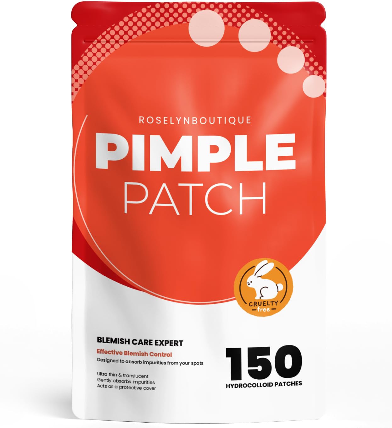Pimple Patches for Face - 150 Dots 4 Sizes Hydrocolloid Spot Patches Skin-Friendly