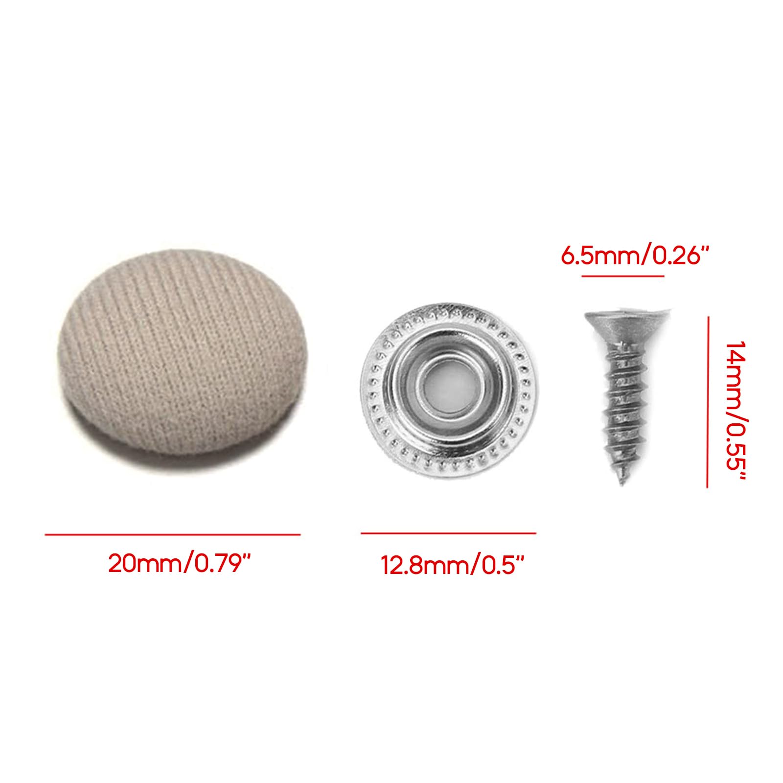Keadic 272 Pieces Car Roof Headliner Repair Buttons With Installation Tool, With Universal Auto Roof Snap Rivets Retaining Pins For Interior Ceiling Cloth Fixing Repair Buckle (Grey