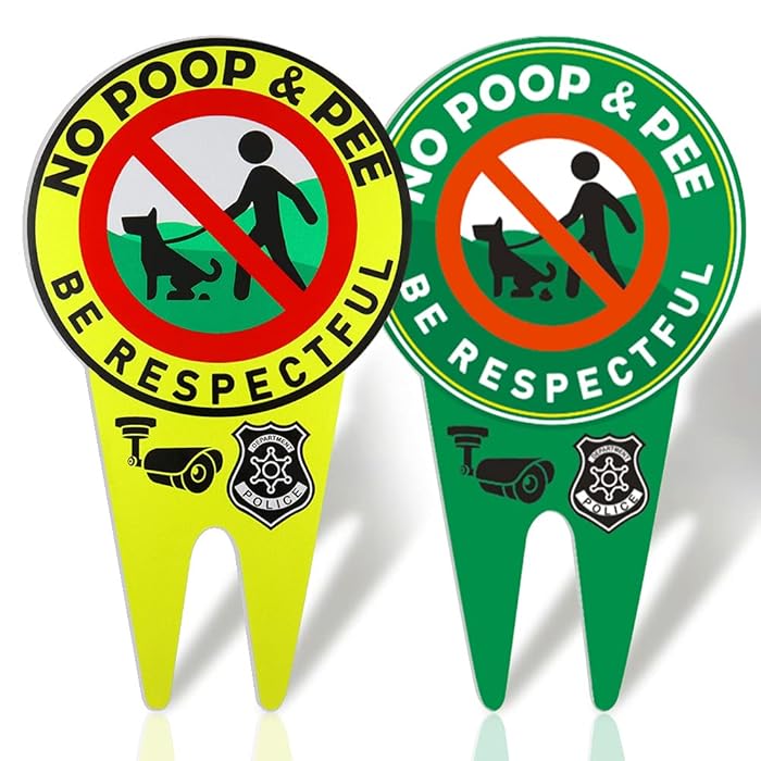 Buy Betinyar 2 Pieces No Poop and Pee Sign No Pooping Dog Signs