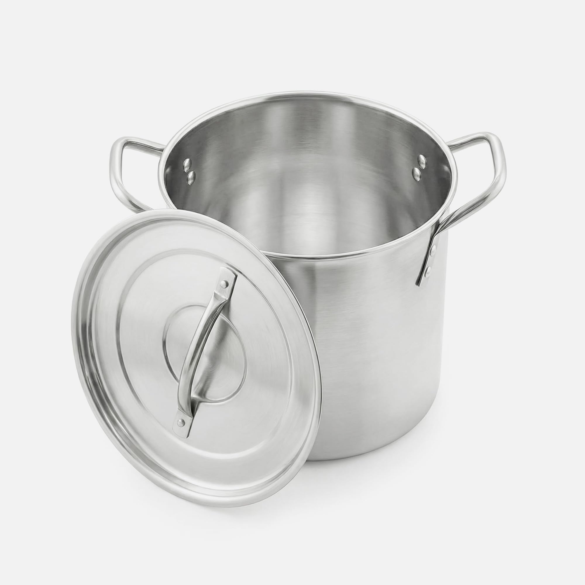 Winsome Stainless Steel Stock Pot with Lid - 6 litres - Bottom Deep Stew Sauce Soup Pasta Cooking Pot Home Brew Boiling Pot Set
