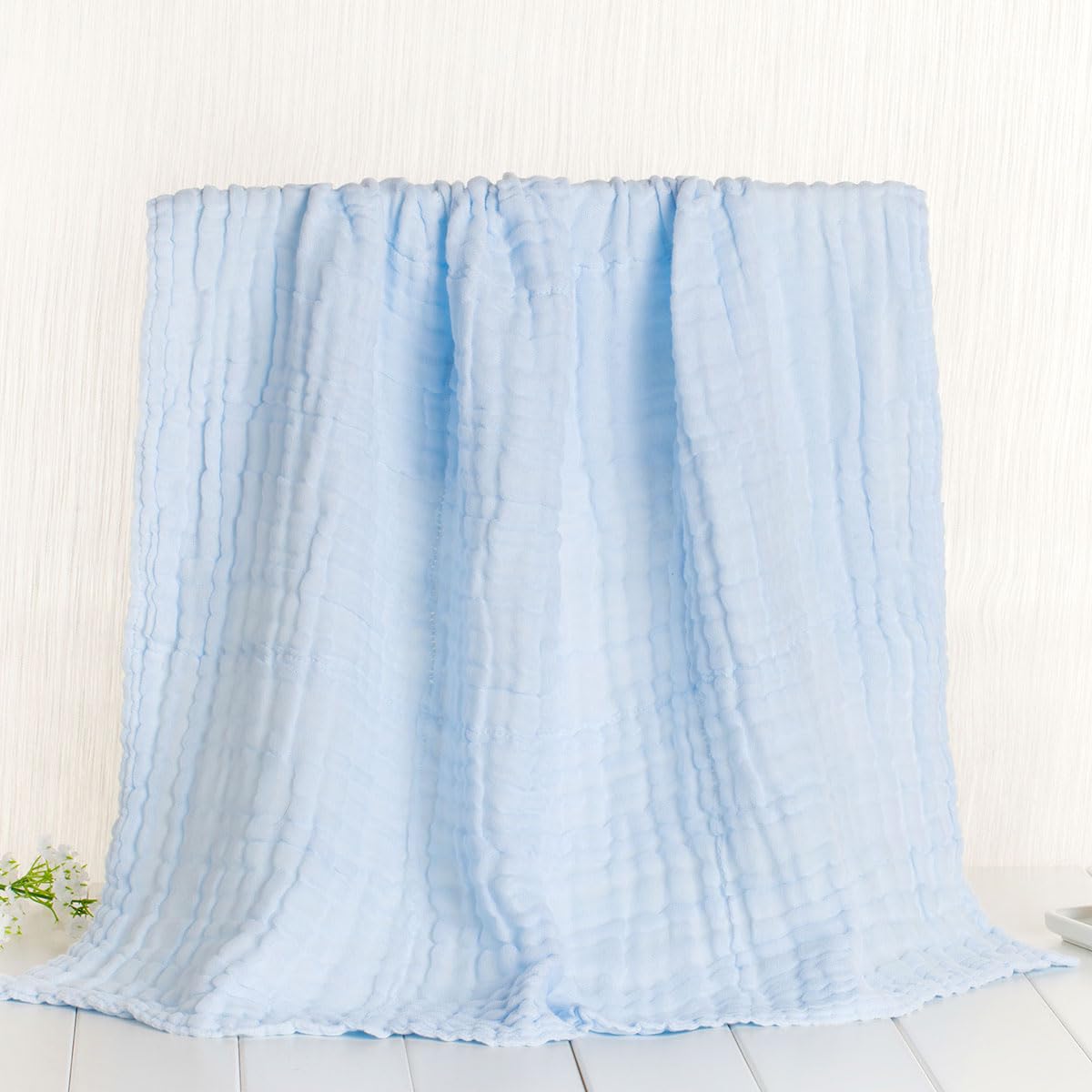 Vie TRIOMPHE 5-Layer Muslin Baby Swaddle Blankets 2 Pack, 80x80cm Ultra-Soft Cotton Cellular Receiving Blankets - Image 2
