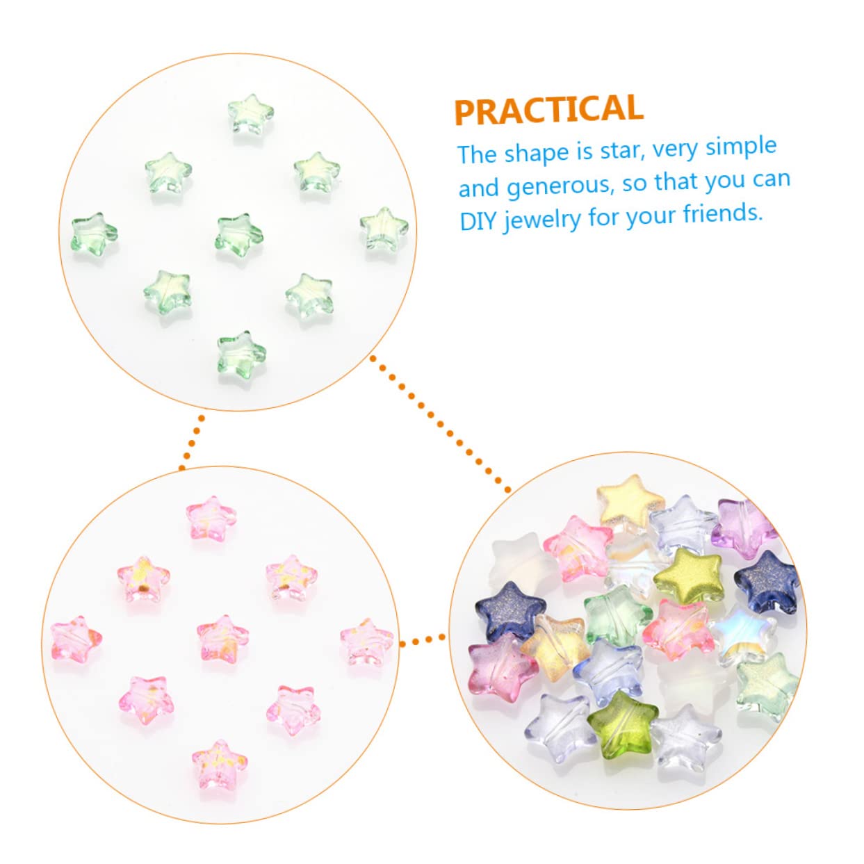 Gadpiparty Abalorios De De Cristal Para Joyería Accesorios De Bricolaje Para Pulseras Y Collares Diy 100 Piezas*5