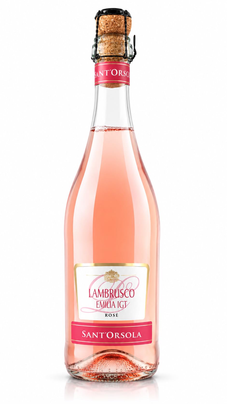 Sant'Orsola Lambrusco Emilia I.G.T. Rose Frizzante Sec Vin Petillant Italien Set de 6 Bouteilles x 75 cl