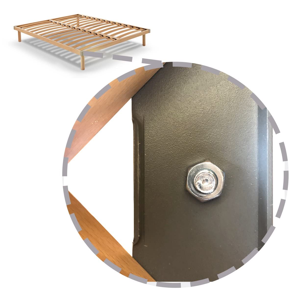 Soluko - Soluko -4er Set Lattenrost Beine Universalbett aus Buchenholz (32cm), Holz, braun, 32 cm