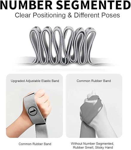 Miniatura 2 de Correa elástica, correa elástica para yoga, multibucle para terapia física, pilates, yoga, ejercicio de danza y gimnasia y banda elástica flexible