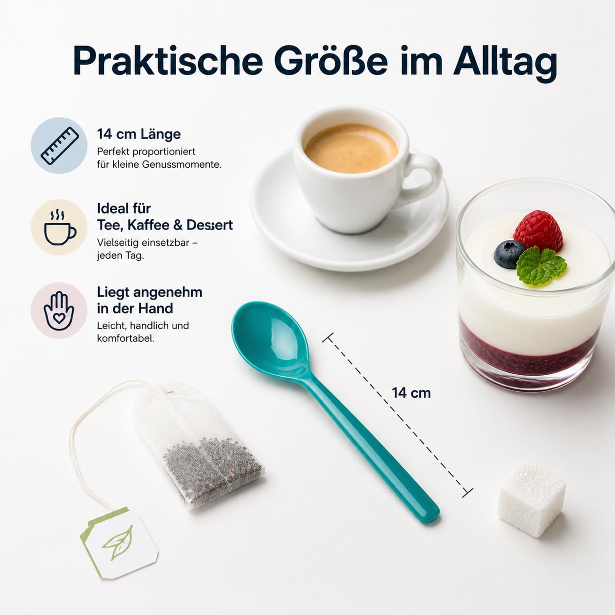 RICE Melamina łyżeczki do herbaty Urban Colors zestaw 6 sztuk