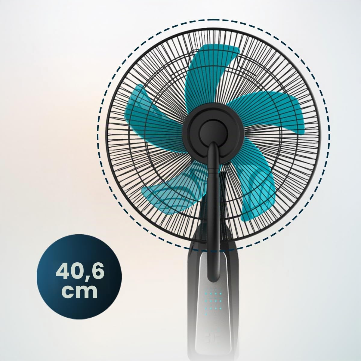 Cecotec Wasservernebler Ventilator mit Fernbedienung EnergySilence 490 Freshessence, 90 W, Durchmesser 40,6 cm, 5 Flügel, 2,8 l Tank, 7,5-Stunden-Timer, LED-Anzeige und Oszillation