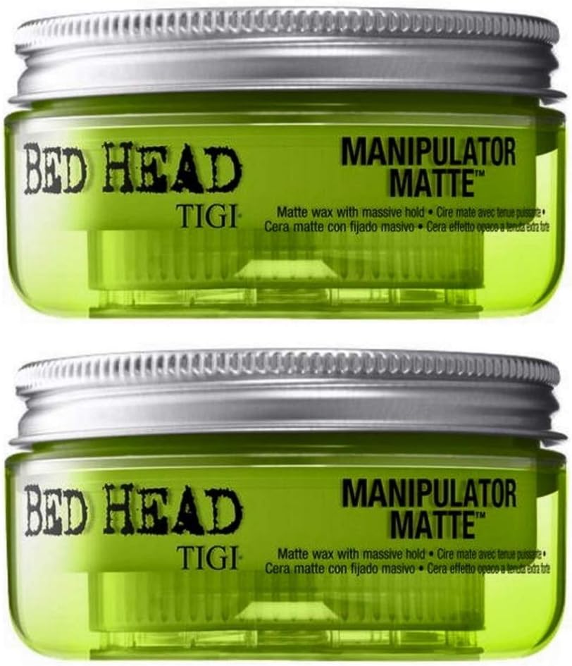 Bed Head Manipulator Matte Hair Wax for Strong Hold, 56.7 g pack of 2