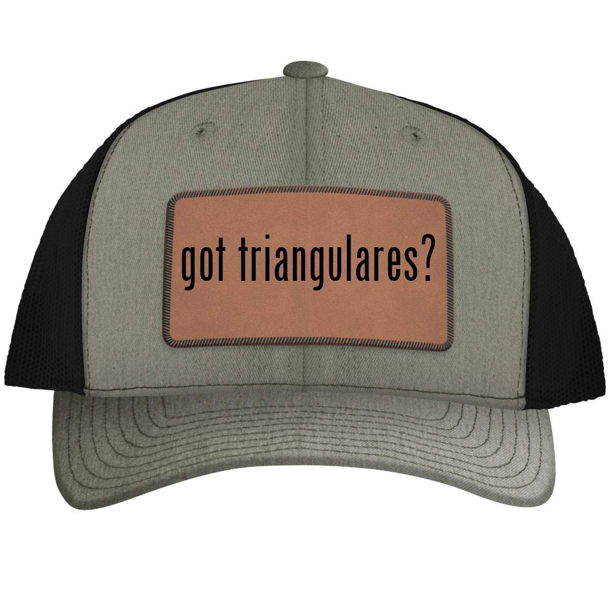 One Legging it Around got Triangulares? - Leather Dark Brown Patch Engraved Trucker Hat