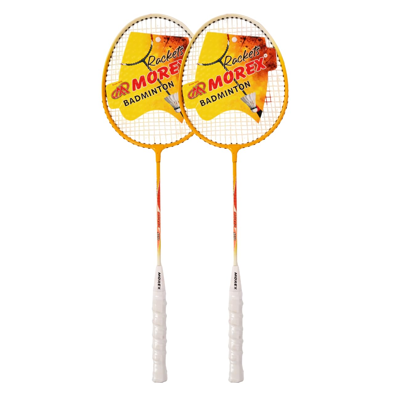 Morex Badminton Rackets [ Set of 2 ] for Beginners & Adults | Lightweight Aluminium Shuttle Bat with Full Cover Bag | Badminton Racket for Practice & Match | Grip Handle Shuttle Racket (Yellow)-image-17