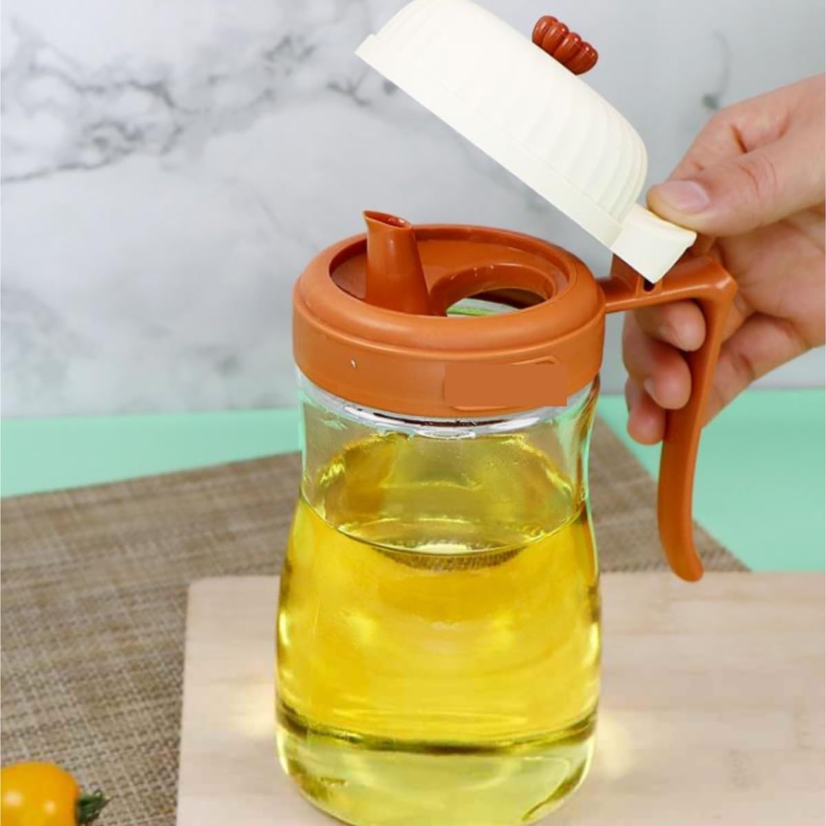 Aceitera Antigoteo Dispensador De Aceite Botella De Aceite A Prueba De Fugas For Cocina, Hogar, Gran Capacidad, Condimento, Aceite Y Vinagre, Juego De 2 Piezas Vinagrera Botella para Aceite