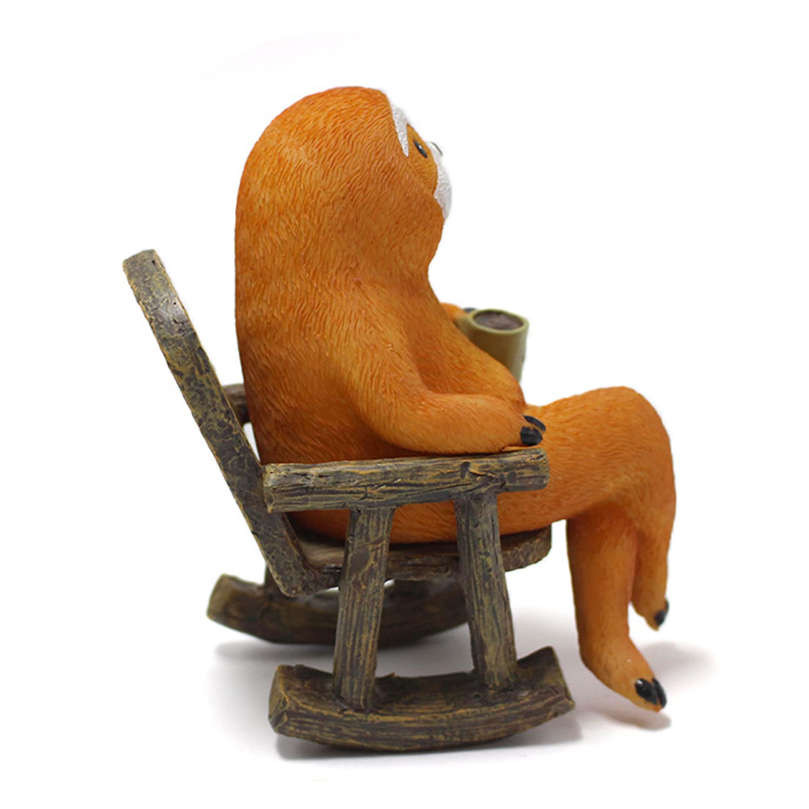 LTL Statuette da Giardino Pigrizia Che Beve caffè Decorazioni per Esterno, Animali Statue Art Decor per Giardino Domestico Prato Indoor Outdoor