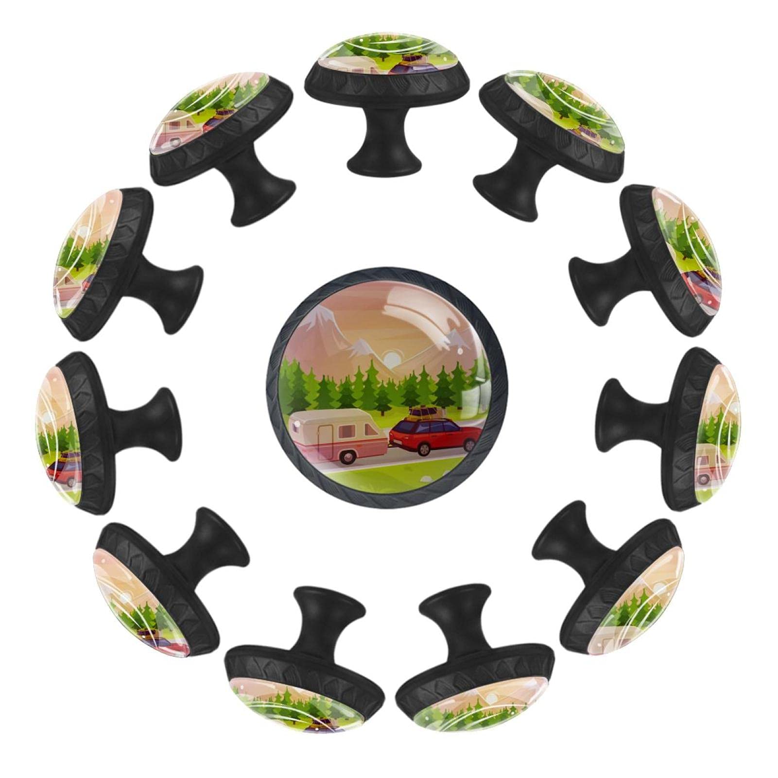 Boutons de tiroir bus de montagne lot de 12 poignées de 35mm pour commode enfant